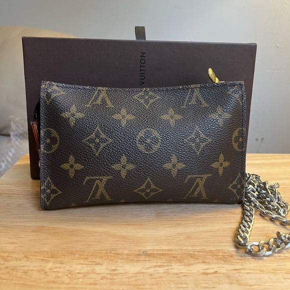 Authentic Louis Vuitton Monogram Bucket Pouch PM W Box/unbranded chain - Picture 3 of 14